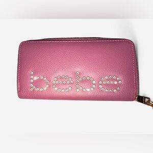 bebe Pink Studded Wallet